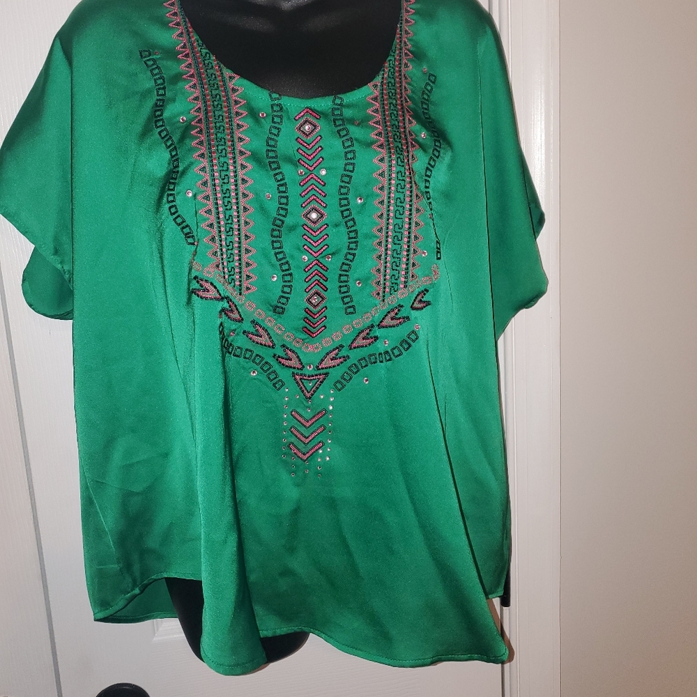 Green blouse